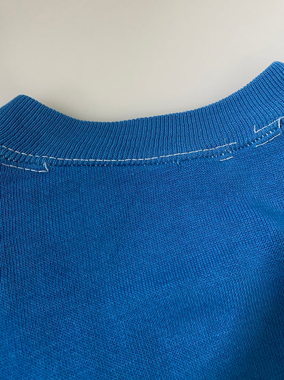 【現状渡し品】【メンズ】 VINTAGE 50-60S TEXAS TECH SS V-NECK SWEATSHIRT Vネック スウェットシャツ 半袖トップス ヴィンテージ 146-241105-me-53-min カラー：ブルー 万代Net店