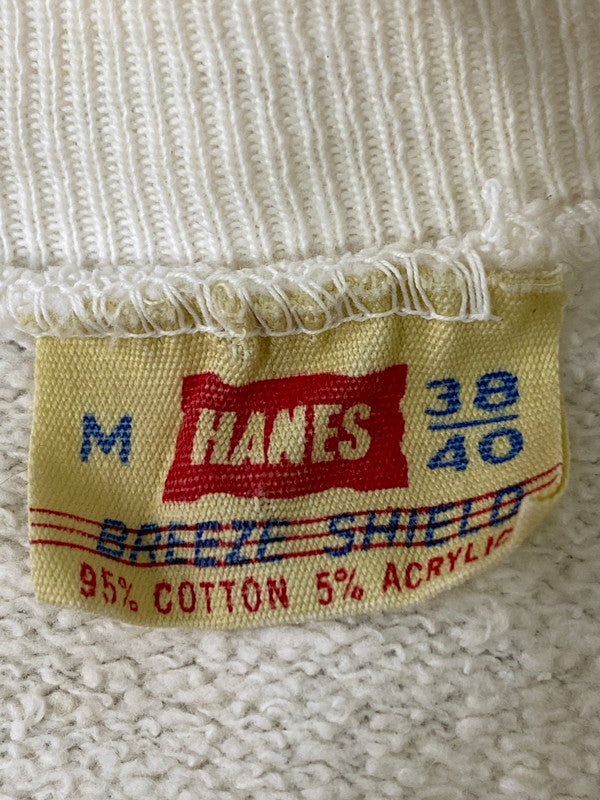 【中古品】【メンズ】  HANES ヘインズ 60S KWAJALEIN SS RAGLAN SWEATSHIRT ラグラン スウェットシャツ 半袖トップス 146-241105-me-61-min サイズ：M カラー：ホワイト系 万代Net店