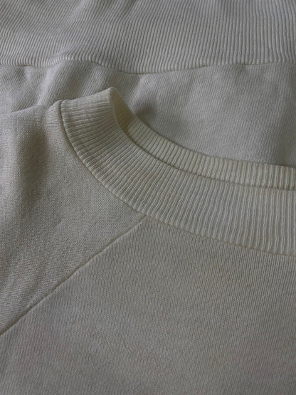 【中古品】【メンズ】 HANES ヘインズ 60S KWAJALEIN SS RAGLAN SWEATSHIRT ラグラン スウェットシャツ 半袖トップス 146-241105-me-61-min サイズ：M カラー：ホワイト系 万代Net店