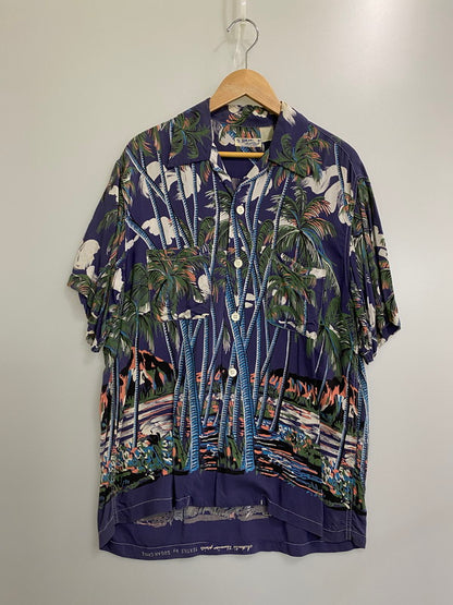 【中古品】【メンズ】  SUNSURF サンサーフ 90'S アロハシャツ 半袖シャツ 145-241109-AS-58-min カラー：パープル 万代Net店