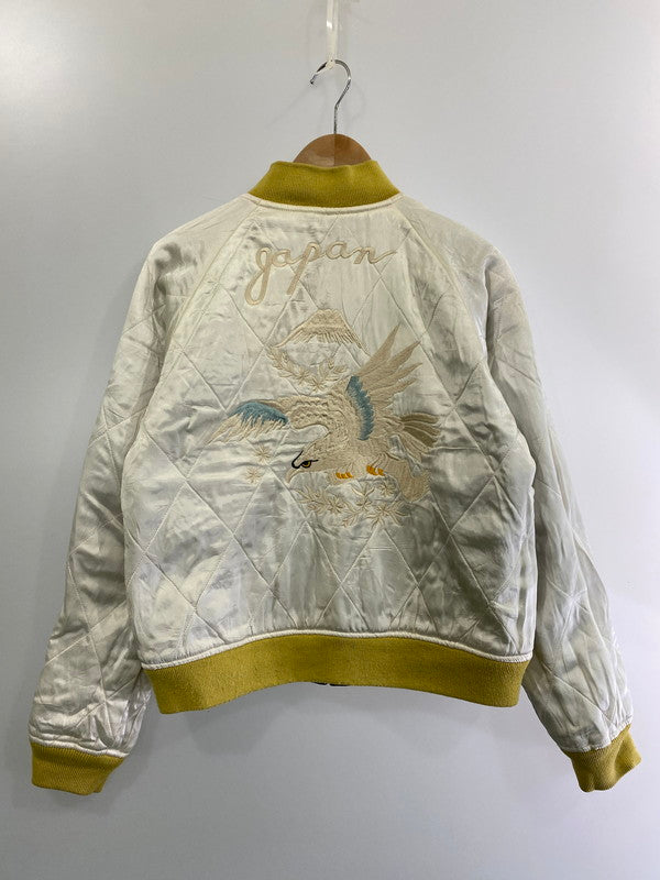 【中古品】【メンズ】  VINTAGE 無刻印ジッパー 80S 金虎×白鷹 REVERSIBLE SOUVENIR JACKET リバーシブル スーベニアジャケット スカジャン アウター ヴィンテージ 146-241107-me-23-min カラー：ブラック/ホワイト 万代Net店