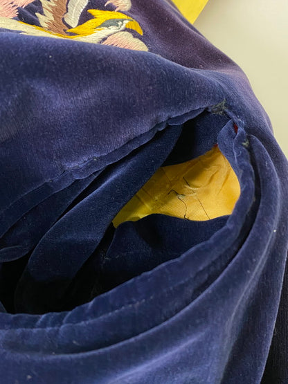 【現状渡し品】【メンズ】 VINTAGE YKK真鍮メッキバタフライジッパー 50S 鷹×韓国地図×龍 REVERSIBLE SOUVENIR JACKET リバーシブル スーベニアジャケット アウター スカジャン ヴィンテージ 146-241105-me-66-min カラー：ネイビー/ボルドー 万代Net店