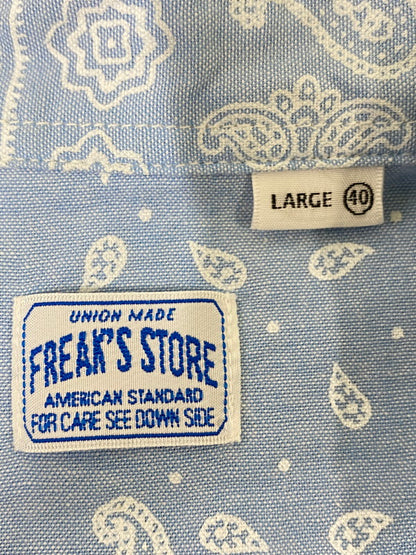 【現状渡し品】【メンズ】 FREAK'S STORE フリークスストア LS COTTON SHIRT 長袖シャツ 147-241109-AS-68-min サイズ：L カラー：ブルー 万代Net店