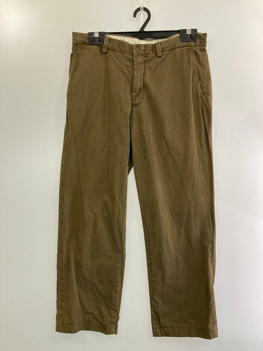 【中古品】【メンズ】 POLO RALPH LAUREN ポロ・ラルフローレン CLASSIC FIT COTTON PANTS ボトムス パンツ ズボン 158-241117-AS-21-min サイズ：33×32 カラー：ブラウン 万代Net店