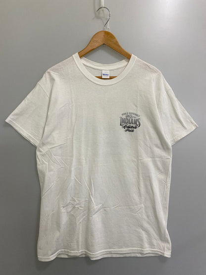 【中古品】【メンズ】  TOKYO INDIANS 東京インディアンズ PRINTED SS T-SHIRT 半袖Tシャツ 142-241109-AS-54-min サイズ：L カラー：ホワイト 万代Net店