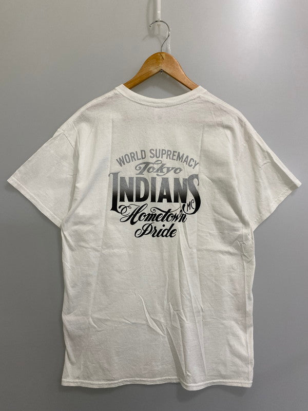 【中古品】【メンズ】  TOKYO INDIANS 東京インディアンズ PRINTED SS T-SHIRT 半袖Tシャツ 142-241109-AS-54-min サイズ：L カラー：ホワイト 万代Net店