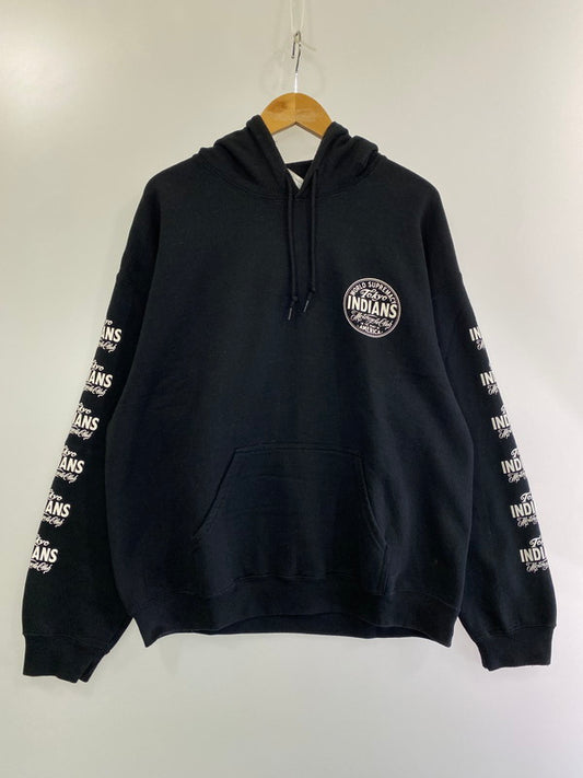 【中古品】【メンズ】  TOKYO INDIANS 東京インディアンズ PULLOVER HOODIE プルオーバーフーディー パーカー 142-241107-me-09-min サイズ：L カラー：ブラック 黒 万代Net店