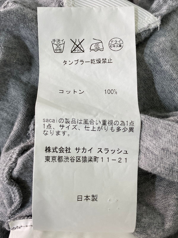 【中古品】【メンズ】 Sacai サカイ 12-00266M カットソーカーディガン 140-241109-AS-47-min サイズ：2 カラー：グレー 万代Net店