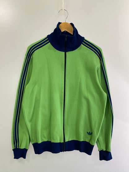 【中古品】【メンズ】 adidas アディダス 西ドイツ製デサントタグ 70S TRACK JACKET GREEN トラックジャケット アウター 146-241107-me-24-min サイズ：5 カラー：グリーン/ネイビー 万代Net店