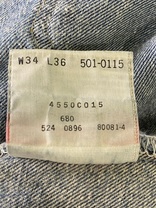 【中古品】【メンズ】 Levi's リーバイス 501-0115 90’S 501 DENIM PANT デニムパンツ ボトムス 157-241114-jt-32-min サイズ：34×36 カラー：インディゴ 万代Net店