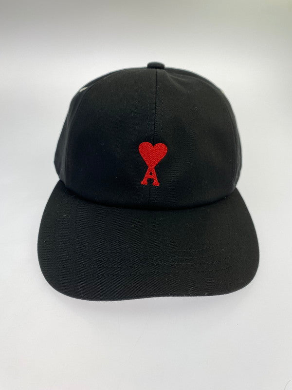 【中古美品】【メンズ/レディース】  AMI ALEXANDRE MATTIUSSI LOGO 6PANEL CAP BFUCP213 アミアレクサンドレマテュッシ キャップ 帽子 185-241113-yn-27-min サイズ：FREE カラー：ブラック 万代Net店