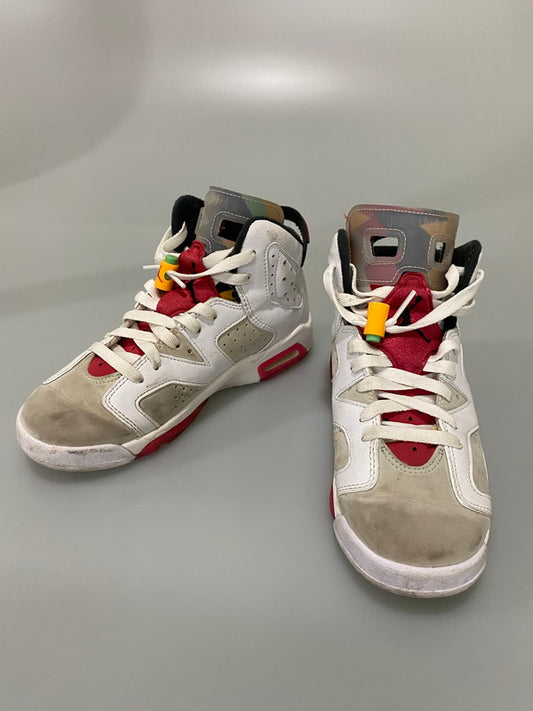 【現状渡し品】【レディース】 NIKE ナイキ 384665-062 AIR JORDAN 6 GS 靴 シューズ スニーカー SNEAKERS 166-250114-ks-03-min サイズ：23.5cm カラー：ホワイト/レッド 万代Net店