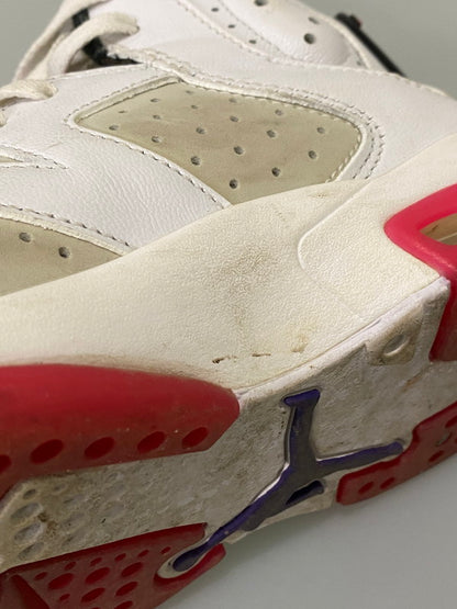 【現状渡し品】【レディース】 NIKE ナイキ 384665-062 AIR JORDAN 6 GS 靴 シューズ スニーカー SNEAKERS 166-250114-ks-03-min サイズ：23.5cm カラー：ホワイト/レッド 万代Net店