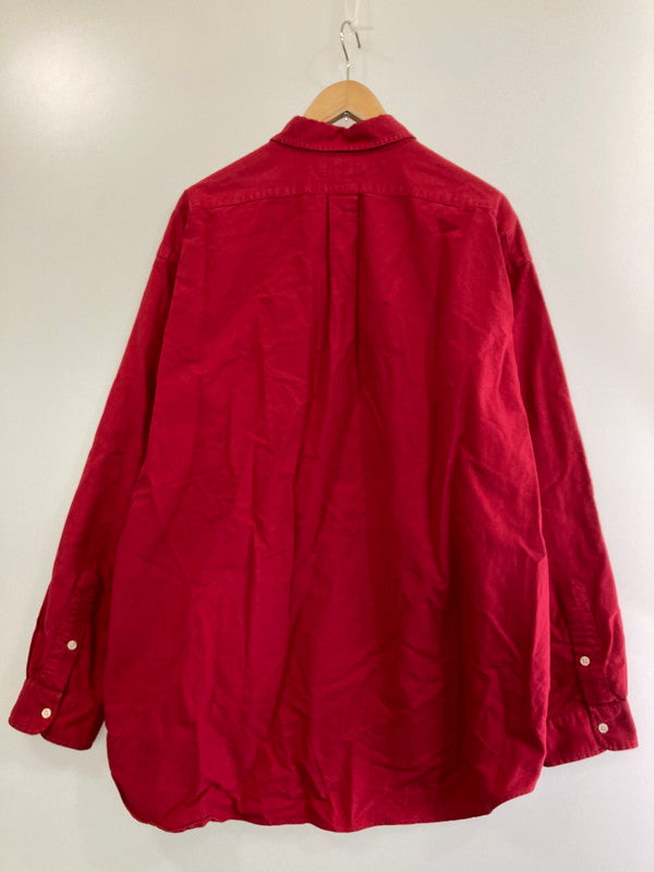 【中古品】【メンズ】 RALPH LAUREN ラルフローレン 90’S”BIG SHIRT” 長袖シャツ オーバーサイズ 146-241106-AS-14-min サイズ：XL カラー：レッド 万代Net店