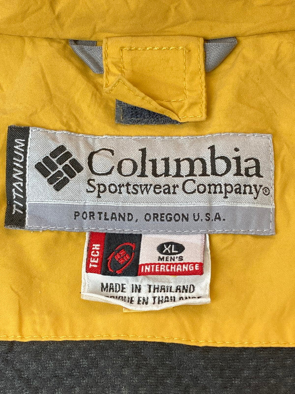 【中古品】【メンズ】 Columbia コロンビア TITANIUM TECH INTERCHANGE GRAY WATERPROOF HOODED JACKET アウター ナイロン 144-241106-AS-8-min サイズ：XL カラー：イエロー 万代Net店