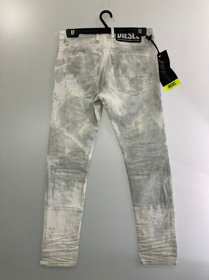 【中古品】【メンズ】 DIESEL ディーゼル D-LUHIC-SP2-NE STRECH JOGGER PANTS ボトムス パンツ ズボン 152-241106-AS-23-min サイズ：28 カラー：ホワイト 万代Net店