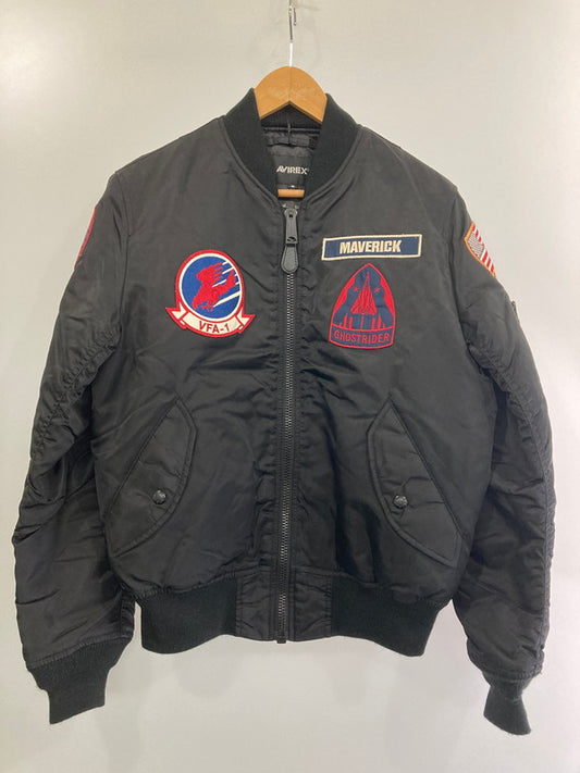 【中古美品】【メンズ】 AVIREX アヴィレックス 6102197 MA-1 COMMERCIAL TOP GUN MAVERICK アウター 145-241106-AS-11-min サイズ：M カラー：ブラック 万代Net店