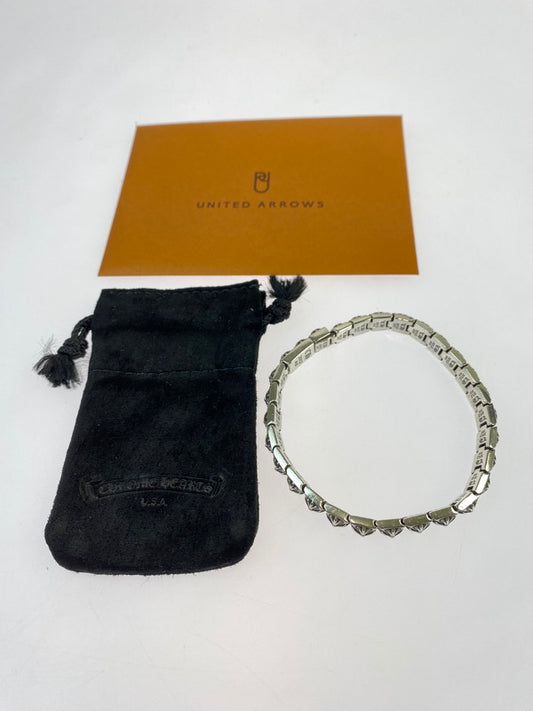 【中古品】【メンズ】 CHROME HEARTS クロムハーツ PYRAMID PLS LNK 1 4 ブレスレット アクセサリー 190-241112-AS-21-min カラー：シルバー 万代Net店