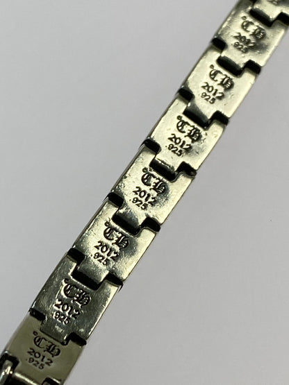 【中古品】【メンズ】 CHROME HEARTS クロムハーツ PYRAMID PLS LNK 1 4 ブレスレット アクセサリー 190-241112-AS-21-min カラー：シルバー 万代Net店