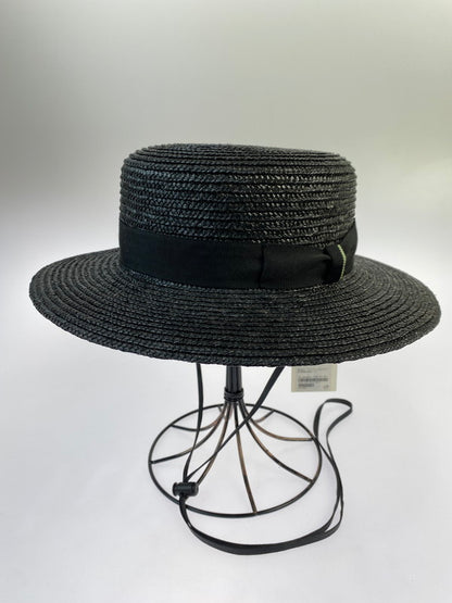 【中古美品】【メンズ/レディース】 STEVEN ALAN STRW O/S HAT8138-599-0533-0970 スティーブンアラン ストローハット 麦わら帽子 185-241113-yn-28-min サイズ：3 カラー：ブラック 万代Net店