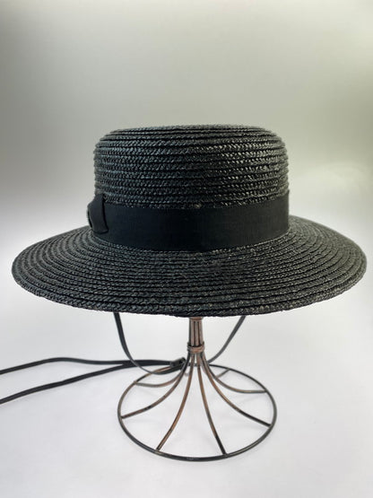 【中古美品】【メンズ/レディース】 STEVEN ALAN STRW O/S HAT8138-599-0533-0970 スティーブンアラン ストローハット 麦わら帽子 185-241113-yn-28-min サイズ：3 カラー：ブラック 万代Net店