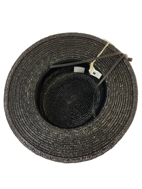 【中古美品】【メンズ/レディース】 STEVEN ALAN STRW O/S HAT8138-599-0533-0970 スティーブンアラン ストローハット 麦わら帽子 185-241113-yn-28-min サイズ：3 カラー：ブラック 万代Net店