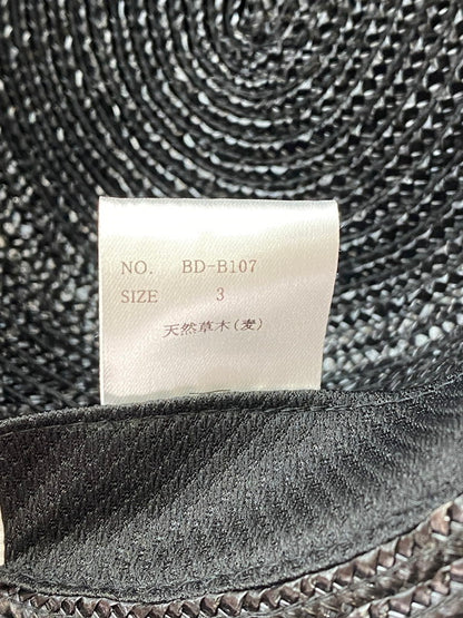 【中古美品】【メンズ/レディース】 STEVEN ALAN STRW O/S HAT8138-599-0533-0970 スティーブンアラン ストローハット 麦わら帽子 185-241113-yn-28-min サイズ：3 カラー：ブラック 万代Net店