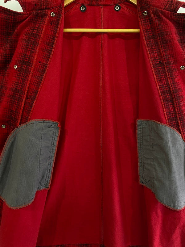 【中古品】【メンズ】 Engineered Garments エンジニアードガーメンツ FIREMAN COAT ファイヤーマンコート ジャケット アウター 140-241107-me-02-min サイズ：M カラー：レッド 万代Net店