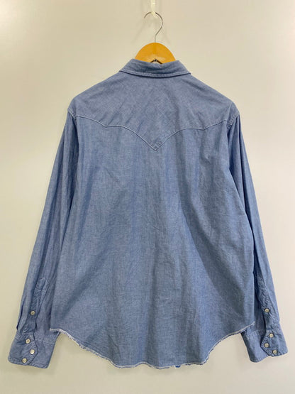 【中古品】【メンズ】 Engineered Garments エンジニアードガーメンツ DENIM WESTERN SHIRT 旧タグ デニム ウエスタンシャツ 長袖シャツ メンズトップス カジュアル 140-241108-em-27-min サイズ：XL カラー：ブルー 万代Net店