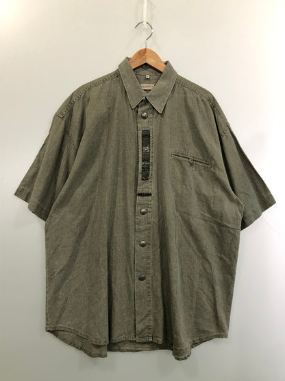 【現状渡し品】【メンズ】 LANDHOUSE ランドハウス TYROLEAN SHIRT チロリアンシャツ 146-260423-zi-22-min サイズ：XL カラー：オリーブ系 万代Net店