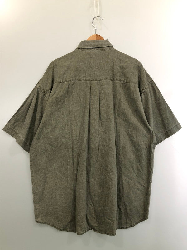 【現状渡し品】【メンズ】 LANDHOUSE ランドハウス TYROLEAN SHIRT チロリアンシャツ 146-260423-zi-22-min サイズ：XL カラー：オリーブ系 万代Net店