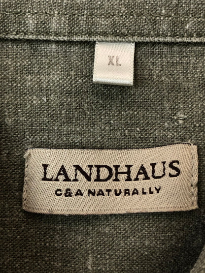 【現状渡し品】【メンズ】 LANDHOUSE ランドハウス TYROLEAN SHIRT チロリアンシャツ 146-260423-zi-22-min サイズ：XL カラー：オリーブ系 万代Net店