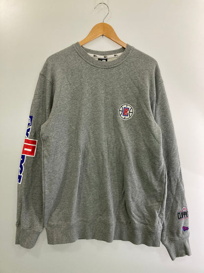 【中古品】【メンズ】  X-LARGE エクストララージ ×NEW ERA ニューエラ CLIPPERS STANDARD LOGO SWEATSHIRT 長袖Tシャツ 142-241109-AS-9-min サイズ：XL カラー：グレー 万代Net店