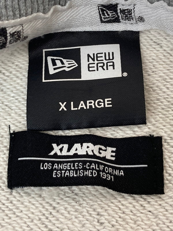 【中古品】【メンズ】  X-LARGE エクストララージ ×NEW ERA ニューエラ CLIPPERS STANDARD LOGO SWEATSHIRT 長袖Tシャツ 142-241109-AS-9-min サイズ：XL カラー：グレー 万代Net店