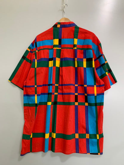 【中古品】【メンズ】 UNKNOWN USED S S COTTON SHIRT アンノウンユーズド ショートスリーブ コットンシャツ トップス 146-260409-SH-09-min サイズ：不明 カラー：マルチカラー 万代Net店