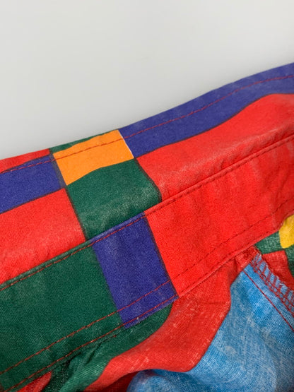 【中古品】【メンズ】 UNKNOWN USED S S COTTON SHIRT アンノウンユーズド ショートスリーブ コットンシャツ トップス 146-260409-SH-09-min サイズ：不明 カラー：マルチカラー 万代Net店
