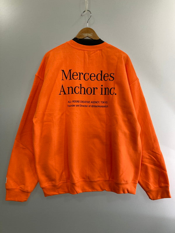 【中古美品】【メンズ】  MERCEDES ANCHOR INC. メルセデスアンカーインク CREWNECK SWEAT スウェット 長袖 142-241109-AS-1-min サイズ：XL カラー：オレンジ 万代Net店