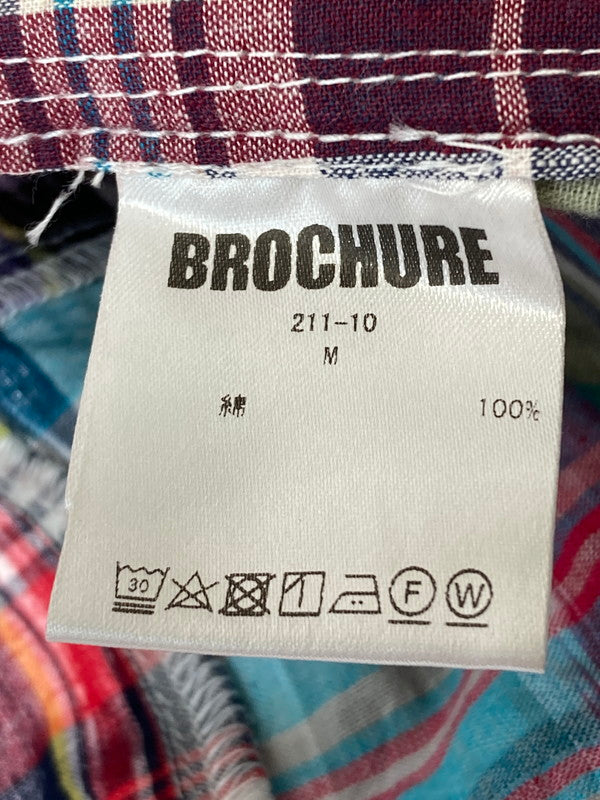 【中古美品】【メンズ】  BROCHURE ブローシュアー 211-10 PATCH W MADRAS SHIRT 長袖シャツ チェックシャツ 142-241109-AS-3-min サイズ：M カラー：PATCH/W MADRAS 万代Net店