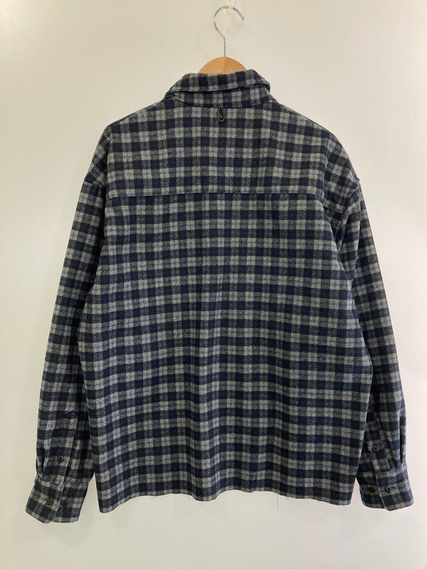 【中古美品】【メンズ】  HAIGHT ヘイト CUT OFF FLANNEL SHIRT 長袖シャツ チェックシャツ 142-241109-AS-5-min サイズ：M カラー：GRAY 万代Net店