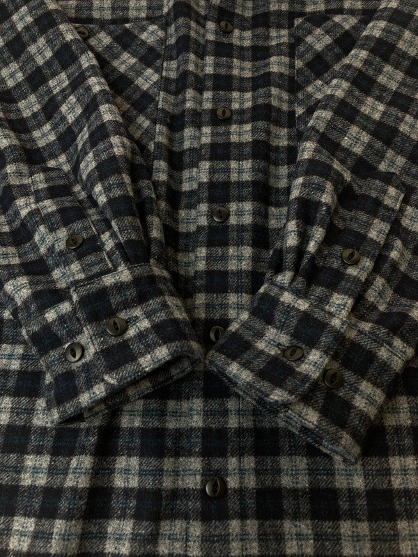 【中古美品】【メンズ】  HAIGHT ヘイト CUT OFF FLANNEL SHIRT 長袖シャツ チェックシャツ 142-241109-AS-5-min サイズ：M カラー：GRAY 万代Net店