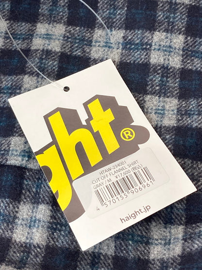 【中古美品】【メンズ】  HAIGHT ヘイト CUT OFF FLANNEL SHIRT 長袖シャツ チェックシャツ 142-241109-AS-5-min サイズ：M カラー：GRAY 万代Net店