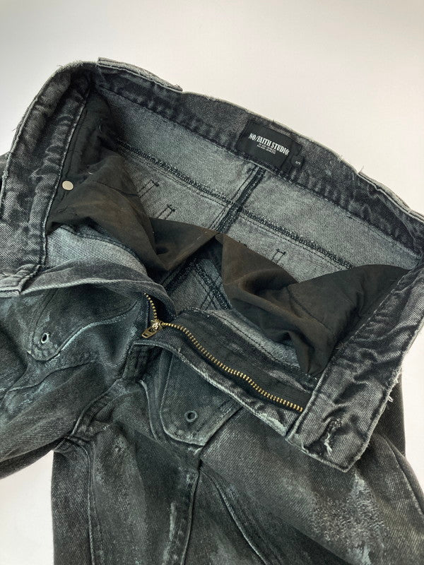 【中古品】【メンズ】 NO FAITH STUDIOS ノーフェイスストゥディオス ARTISANAL DUNE DENIM ボトムス パンツ ズボン 152-241109-AS-22-min サイズ：S カラー：ブラック 万代Net店