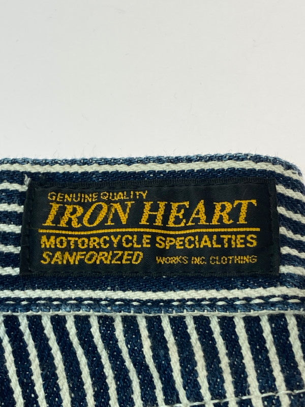 【中古品】【メンズ】  IRONHEART PAINTER PANTS アイアンハート 17オンス ヘビーヒッコリー エンジニアペインターパンツ ボトムス 156-241113-yn-19-min サイズ：W30 カラー：ネイビー/ホワイト 万代Net店