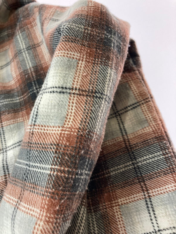 【現状渡し品】【メンズ】  SEARS シアーズ 70S FIELD MASTER L S CHECK SHIRT チェック シャツ 長袖トップス 146-241115-me-35-min カラー：ブラウン系 万代Net店