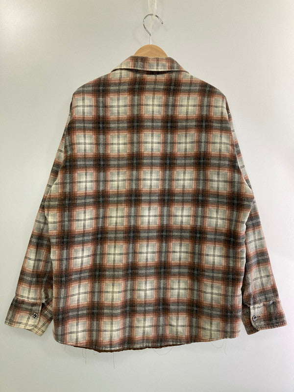 【現状渡し品】【メンズ】  SEARS シアーズ 70S FIELD MASTER L S CHECK SHIRT チェック シャツ 長袖トップス 146-241115-me-35-min カラー：ブラウン系 万代Net店