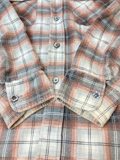 【現状渡し品】【メンズ】  SEARS シアーズ 70S FIELD MASTER L S CHECK SHIRT チェック シャツ 長袖トップス 146-241115-me-35-min カラー：ブラウン系 万代Net店