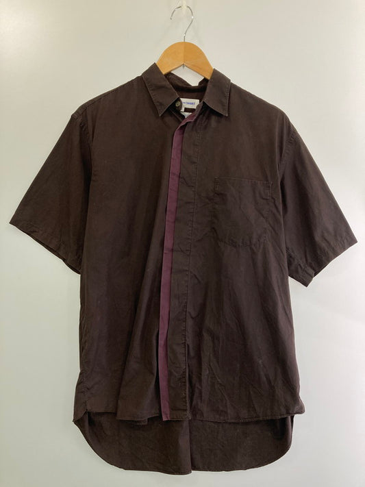 【中古品】【メンズ】 COMME des GARCONS SHIRT コムデギャルソンシャツ 90S 綿 比翼 半袖シャツ D-TK9210 トップス 140-241114-jt-09-min サイズ：S カラー：ブラウン 万代Net店