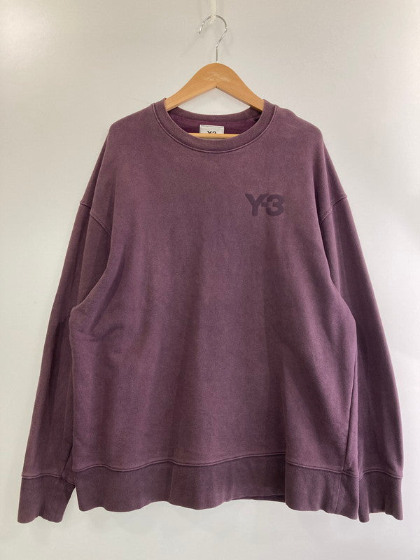 【中古品】【メンズ】 Y-3 ワイスリー CLASSIC CHEST LOGO CREW SWEATSHIRT HB3459 クラシック チェスト ロゴ クルー スウェット トレーナー トップス 140-241113-yn-29-min サイズ：L カラー：パープル 万代Net店