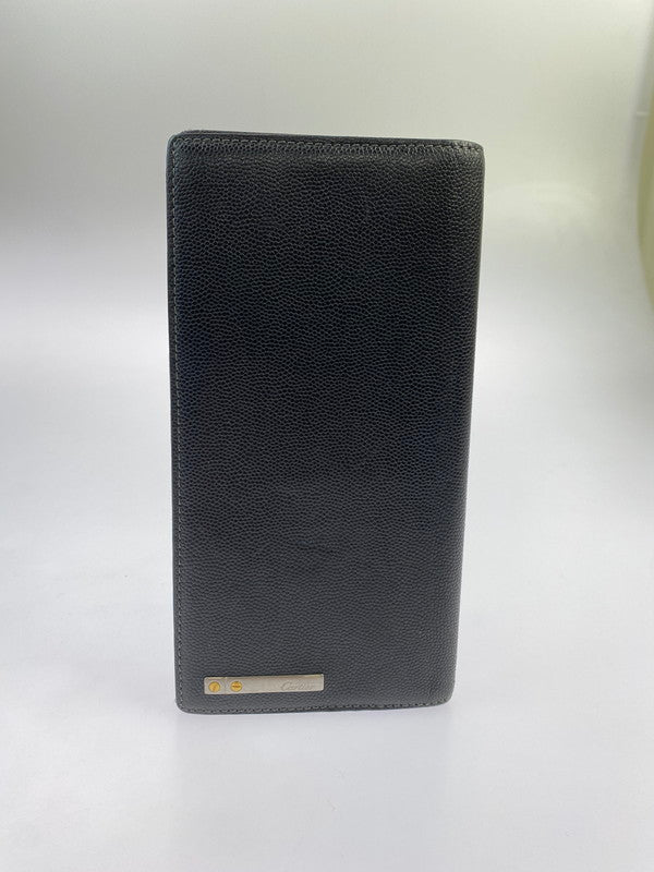 【中古品】【メンズ/レディース】 CARTIER カルティエ WALLET L3000770 二つ折り財布 181-241114-yn-04-min カラー：ブラック 万代Net店