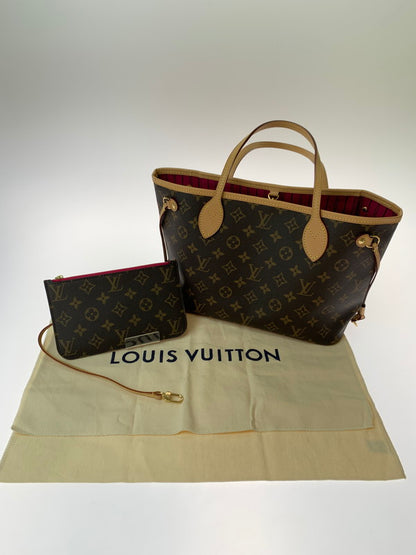 【中古美品】【レディース】 LOUIS VUITTON ルイ・ヴィトン M41245 ネヴァーフルPM ポーチ付属 トートバッグ ショルダーバッグ 179-241111-me-05-min カラー：ブラウン 万代Net店